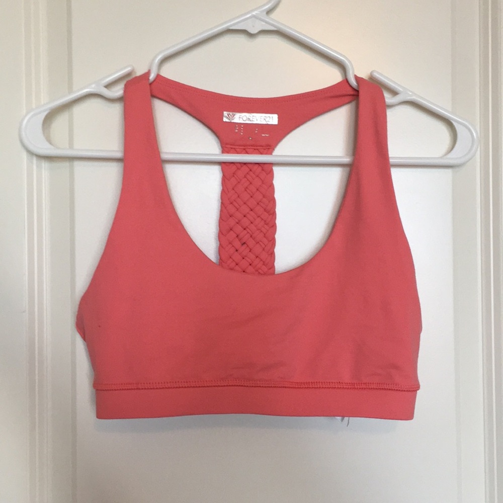 peach sports bra